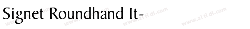 Signet Roundhand It字体转换